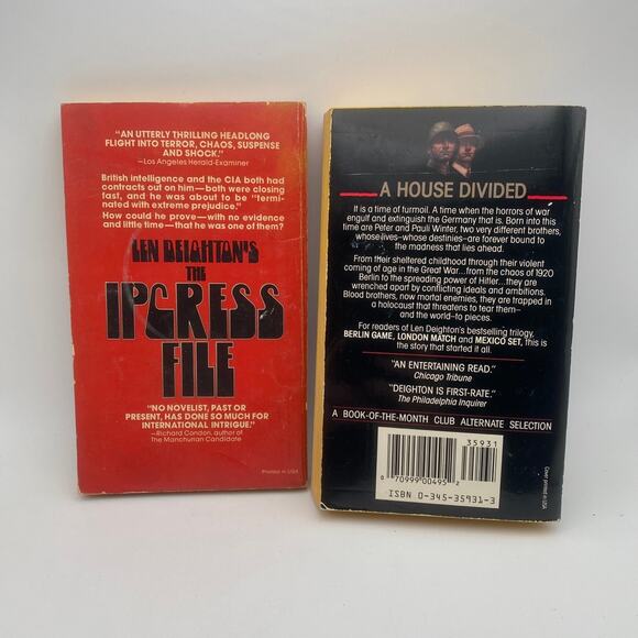Len Deighton Bundle The Ipcress File & Winter VTG PB 70s 80s Thriller Spy - Picture 2 of 6